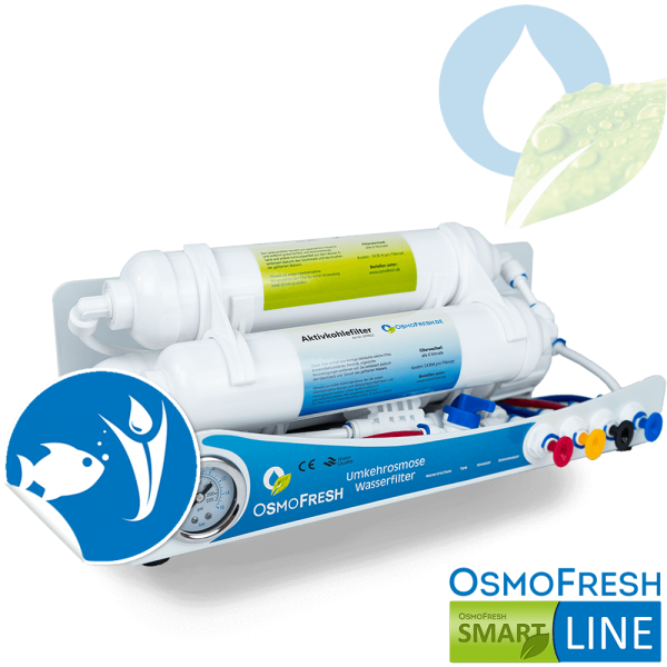 Kleiner kompakter Umkehrosmose Wasserfilter Smartline - perfekt für die Gesundheit.
