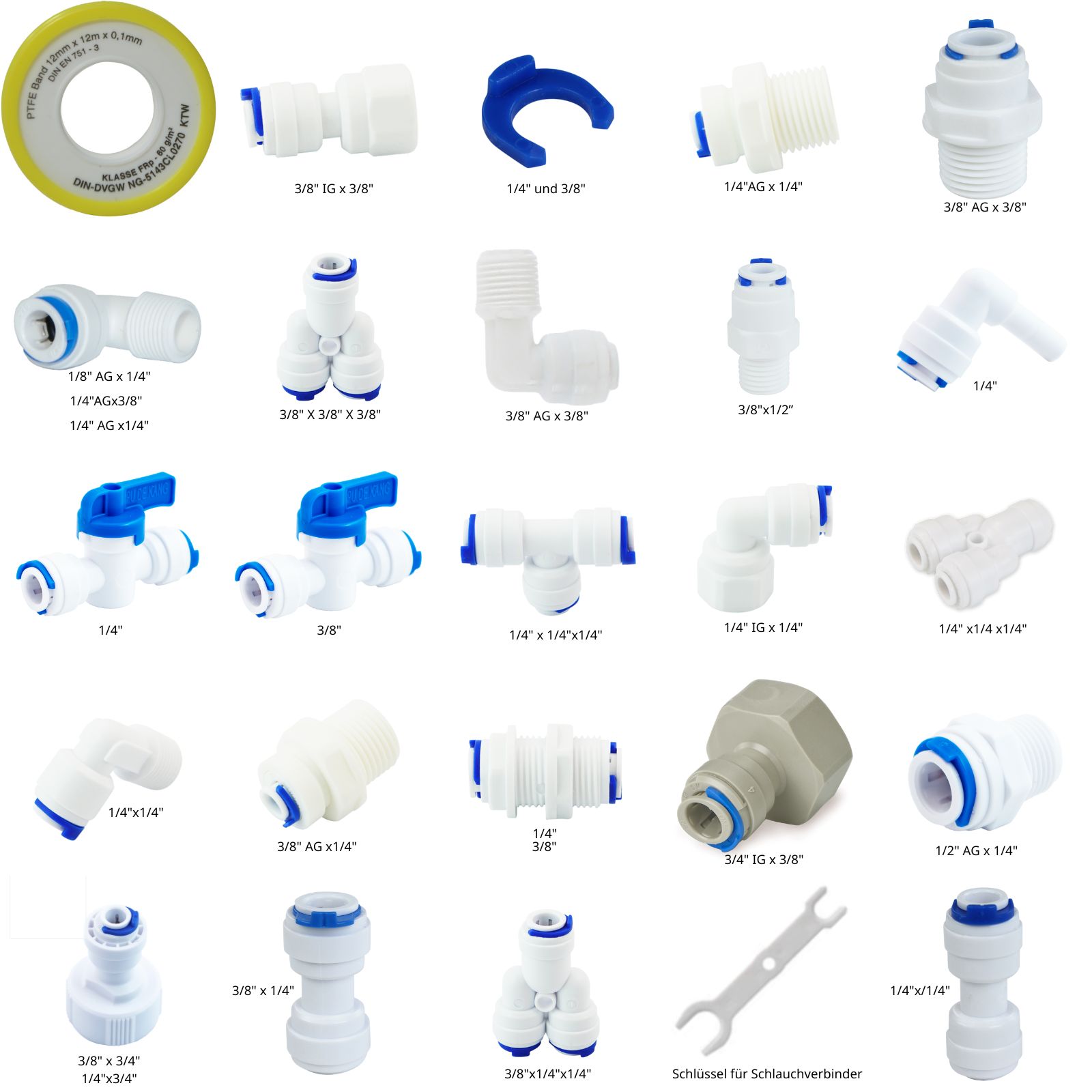 Ersatzteilset Proline X3 / Winkel und Anschlüsse