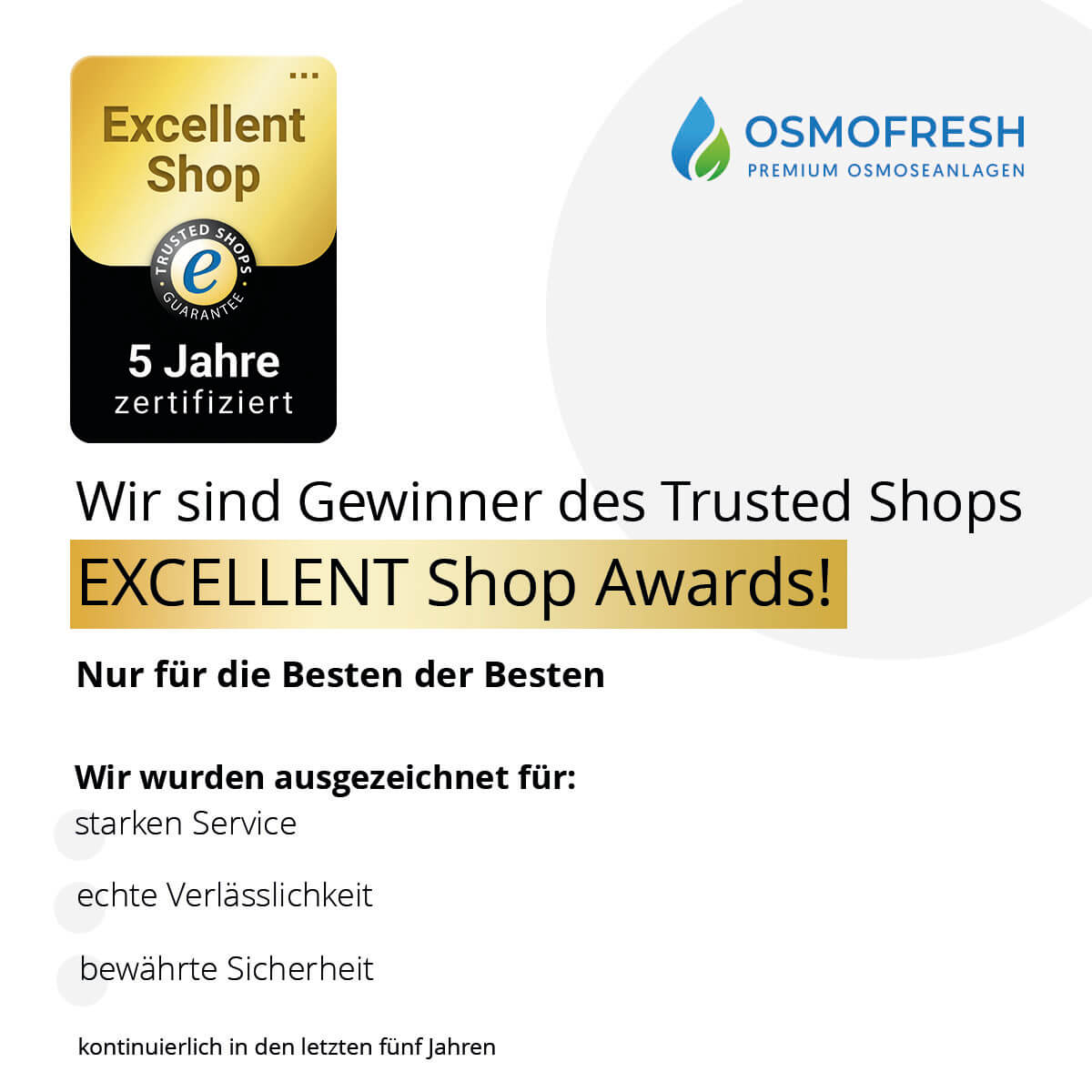 Wir wurden ausgezeichnet - Trusted Shops Excellent Shop Award Wir wurden ausgezeichnet - Trusted Shops Excellent Shop Award