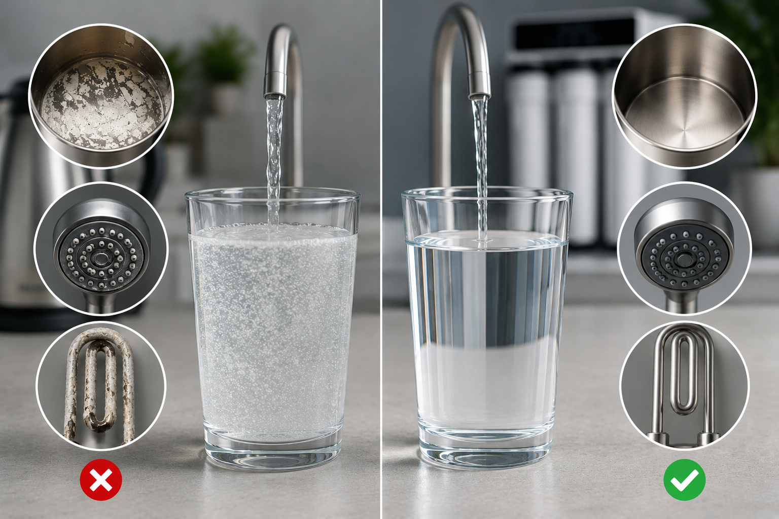 Wasserfilter gegen Kalk